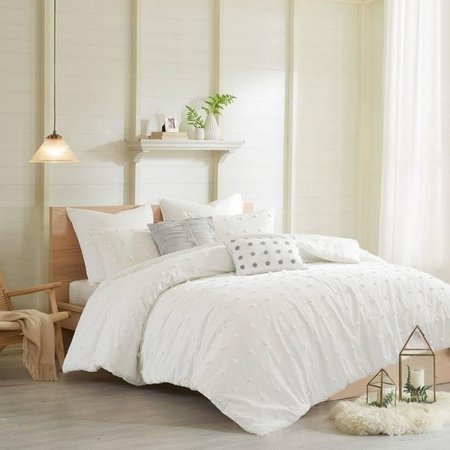 URBAN HABITAT Urban Habitat UH12-0203 Brooklyn Duvet Set; Ivory - King & Cal King UH12-0203